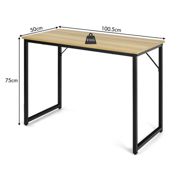 Skrivbord för studier, 40x19.5x30 tum, Vit