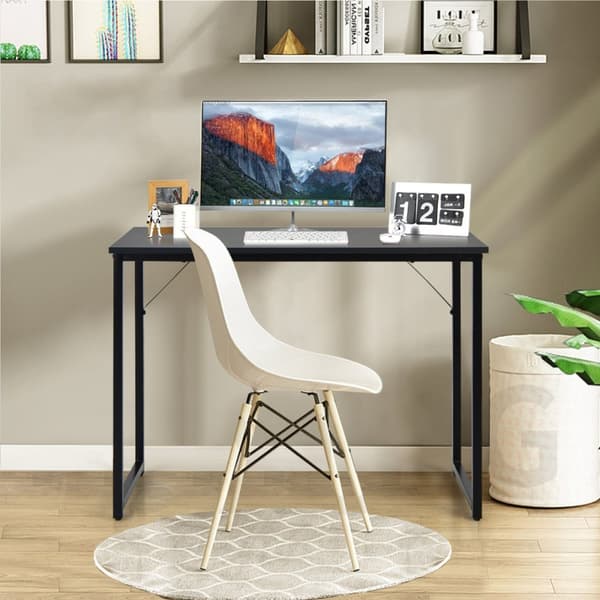 Skrivbord för studier, 40x19.5x30 tum, Vit