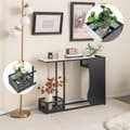 Miniatyrbillede 3 af 6: Konsolbord, 43,5x12x32 tommer, Hvid Guld