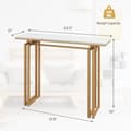 Miniatyrbillede 5 af 6: Konsolbord, 43,5x12x32 tommer, Hvid Guld