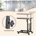 Miniatyrbillede 3 af 8: Slutbord, 20x12x23-31.5 tommer, Sort/Brunt