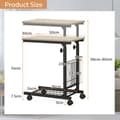 Miniatyrbillede 4 af 8: Slutbord, 20x12x23-31.5 tommer, Sort/Brunt