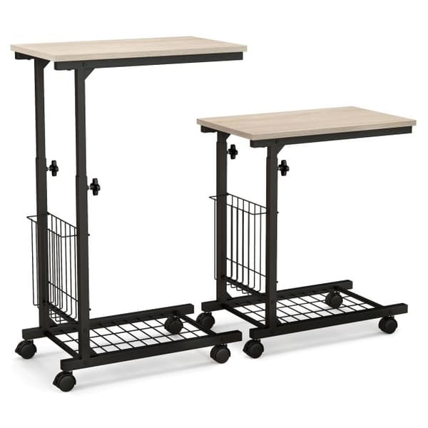 Slutbord, 20x12x23-31.5 tommer, Sort/Brunt