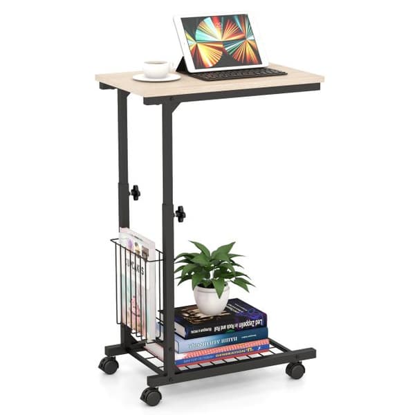 Slutbord, 20x12x23-31.5 tommer, Sort/Brunt