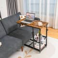 Miniatyrbillede 2 af 8: Natbord, 80x40x63-95 cm, Rustikt Brun