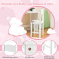 Miniatyrbild 5 av 8: Barnskrivbord med stol, 90x45x85.5 cm, Vit
