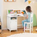 Miniatyrbild 2 av 8: Barnskrivbord med stol, 90x45x85.5 cm, Vit