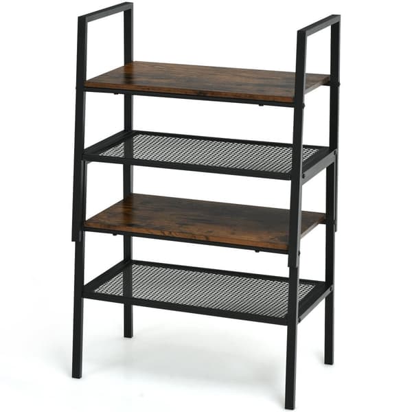 Opbevaringshylde, 21,5x13x20,5 tommer, Brun Sort