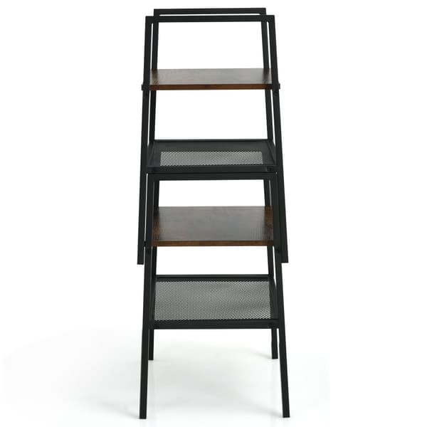 Opbevaringshylde, 21,5x13x20,5 tommer, Brun Sort