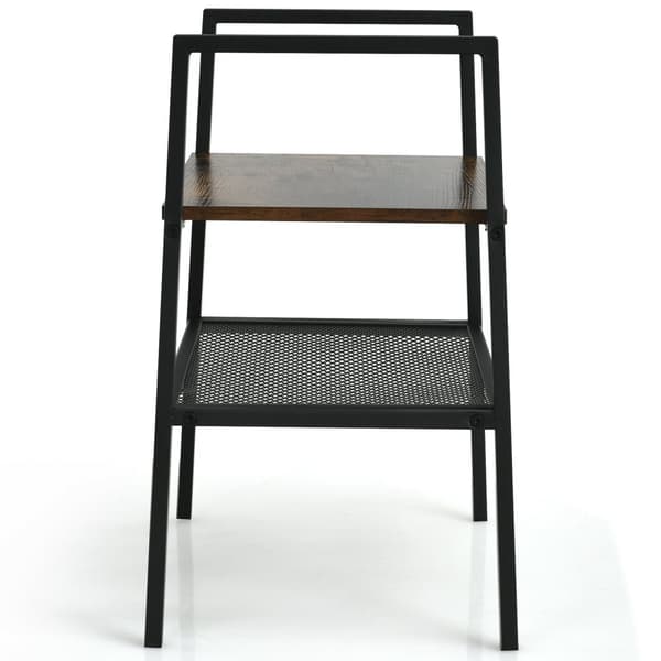 Kenkähyllynäyttöteline, 21,5x13x20,5 tuumaa, ruskea, musta