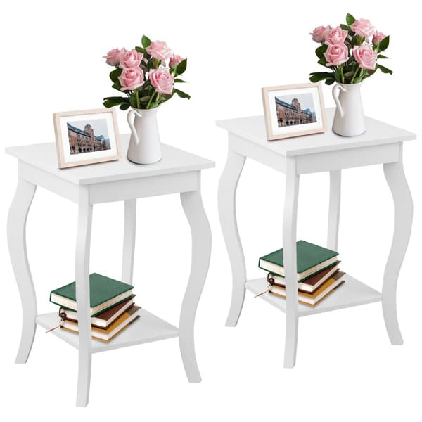 Accent Side Tables, 40x40x60 cm, Hvid