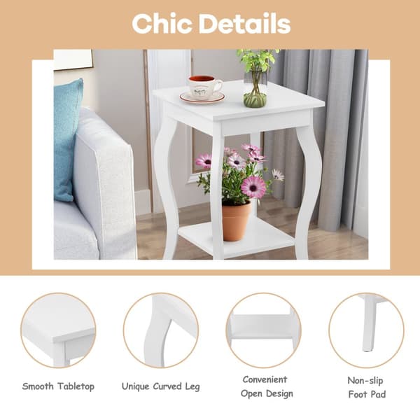 Accent Side Tables, 40x40x60 cm, Hvid