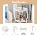 Miniatyrbillede 6 af 8: Accent Side Tables, 40x40x60 cm, Hvid