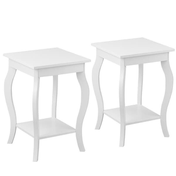 Accent Side Tables, 40x40x60 cm, Hvid