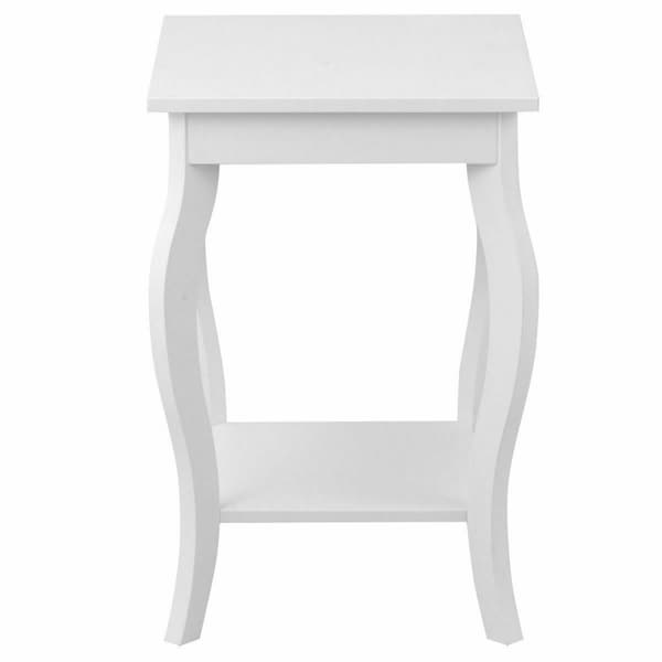 Sidebord, Accent Sofa Slut Sidebord-Hvid, 16x16x24 tommer, Hvid