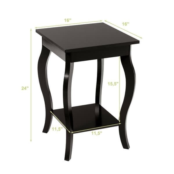 Sidebord, 16x16x24 tommer, Brun
