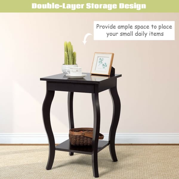 Sidebord, 16x16x24 tommer, Brun