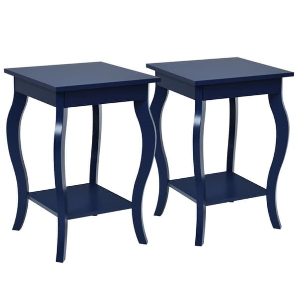 Accent Side Tables, 16x16x24 tommer, Blå