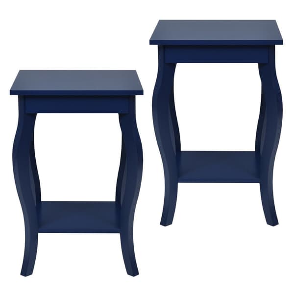 Accent Side Tables, 16x16x24 tommer, Blå