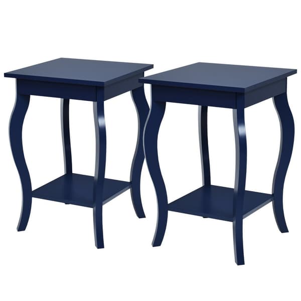 Accent Side Tables, 16x16x24 tommer, Blå