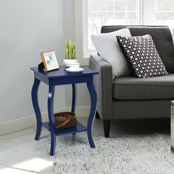 Accent Side Tables, 16x16x24 tommer, Blå