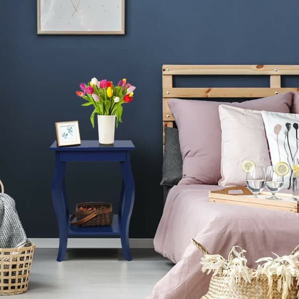 Accent Side Tables, 16x16x24 tommer, Blå