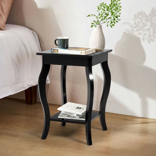 Sidebord, 16x16x24 tommer, Sort