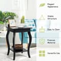 Miniatyrbillede 4 af 8: Sidebord, 16x16x24 tommer, Sort