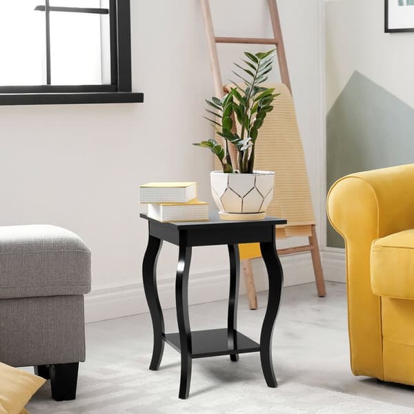 Sidebord, 16x16x24 tommer, Sort