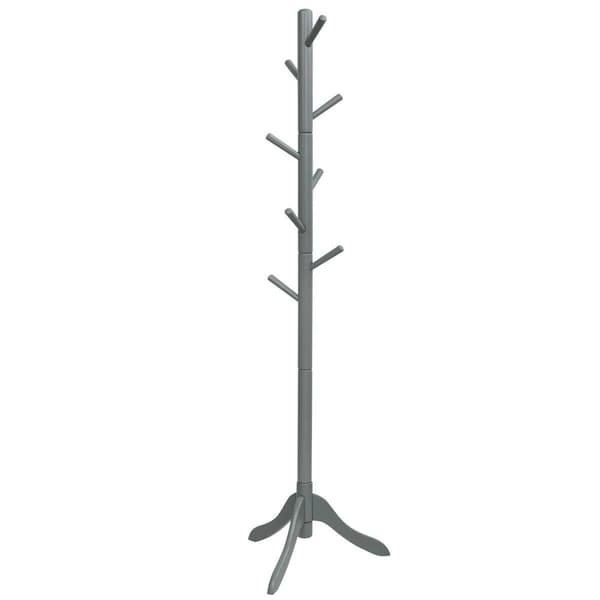 Säädettävä puinen puuvaateripustin, 19.5x19.5x54.5/69 tuumaa, ruskea