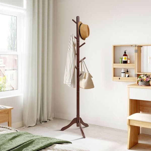 Tøjstativ, 19,5x19,5x54,5/69 tommer, Brun
