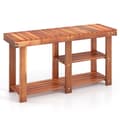 Pikkukuva 1 / 7: Kenkäteline, 34x11x17.5 tuumaa, Teak