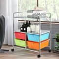 Miniatyrbillede 5 af 8: Rullende opbevaringsvogn, 25,0x14,5x29,5 tommer, Gul