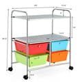 Miniatyrbillede 8 af 8: Rullende opbevaringsvogn, 25,0x14,5x29,5 tommer, Gul