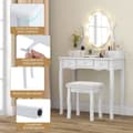 Miniatyrbillede 4 af 8: Toiletbord, 80x40x137 cm, Hvid