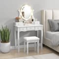 Miniatyrbillede 6 af 8: Toiletbord, 80x40x137 cm, Hvid