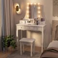 Miniatyrbillede 5 af 8: Makeupbord, 80x40x136 cm, Hvid