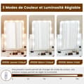 Miniatyrbillede 6 af 8: Makeupbord, 80x40x136 cm, Hvid