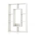 Miniatyrbillede 4 af 8: Geometrisk Bogreol, 24x8x35.5 tommer, Hvid