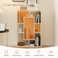 Miniatyrbillede 8 af 8: Geometrisk Bogreol, 24x8x35.5 tommer, Hvid