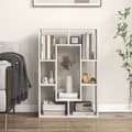Miniatyrbillede 2 af 8: Geometrisk Bogreol, 24x8x35.5 tommer, Hvid