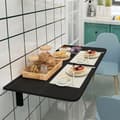 Miniatyrbillede 6 af 8: Vægmonteret sammenklappeligt bord, 80x60 cm, Sort