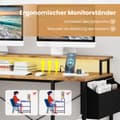 Miniatyrbild 6 av 7: L-formad skrivbord, 120x80x87 cm, Rustik Brun & Svart