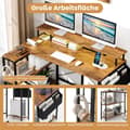Miniatyrbild 2 av 7: L-formad skrivbord, 120x80x87 cm, Rustik Brun & Svart