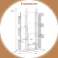Miniatyrbillede 5 af 8: Bogreol, 34x10x55.5 tommer, Hvid