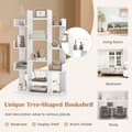 Miniatyrbillede 8 af 8: Bogreol, 34x10x55.5 tommer, Hvid