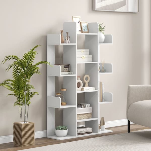 Bogreol, 34x10x55.5 tommer, Hvid