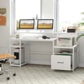 Miniatyrbild 3 av 8: Hemmakontor Datorbord, 168x60x89 cm, Vit