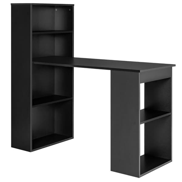 Computerskrivebord, 122x56x122 cm, Sort