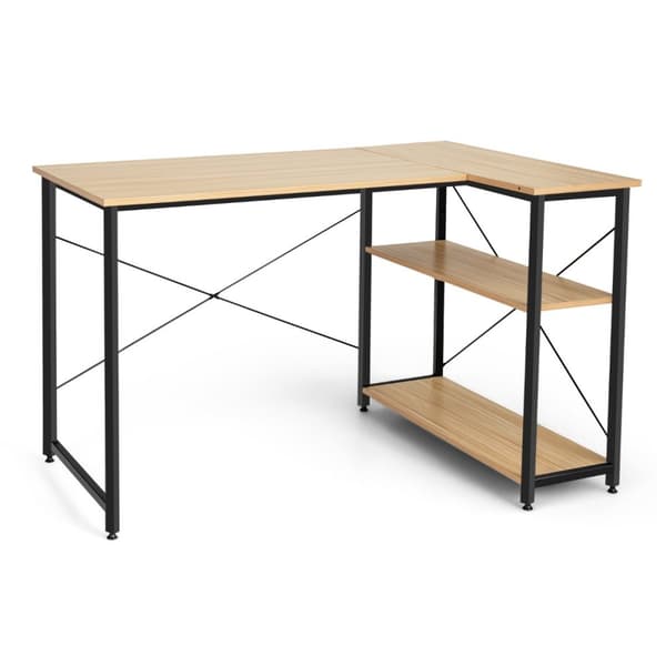 Hörndatorbord, 120x88x75 cm, Natur